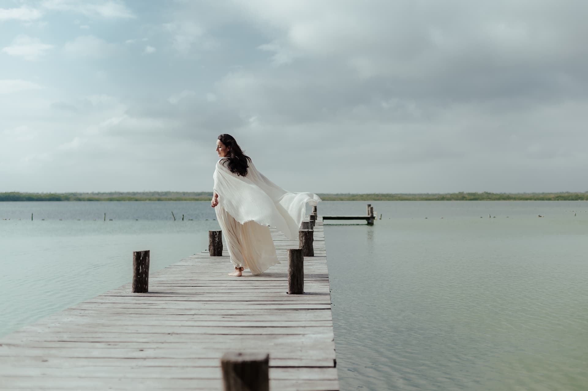 Marissa guiding Healing Air in Tulum